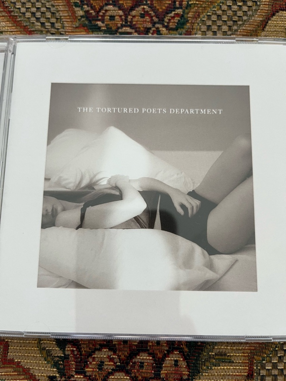Taylor Swift The Tortured Poets Department CD - White and Black Sleeve